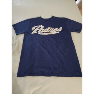 San Diego Padres Majestic Blue T-Shirt Size Youth Large NWOT